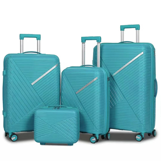 SET OF 4 DARK BLUE SILICONE LUGGAGE