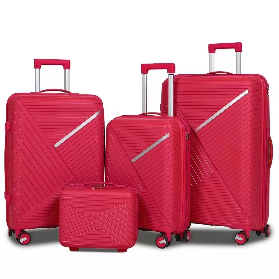 SET OF 4 RED SILICONE LUGGAGE