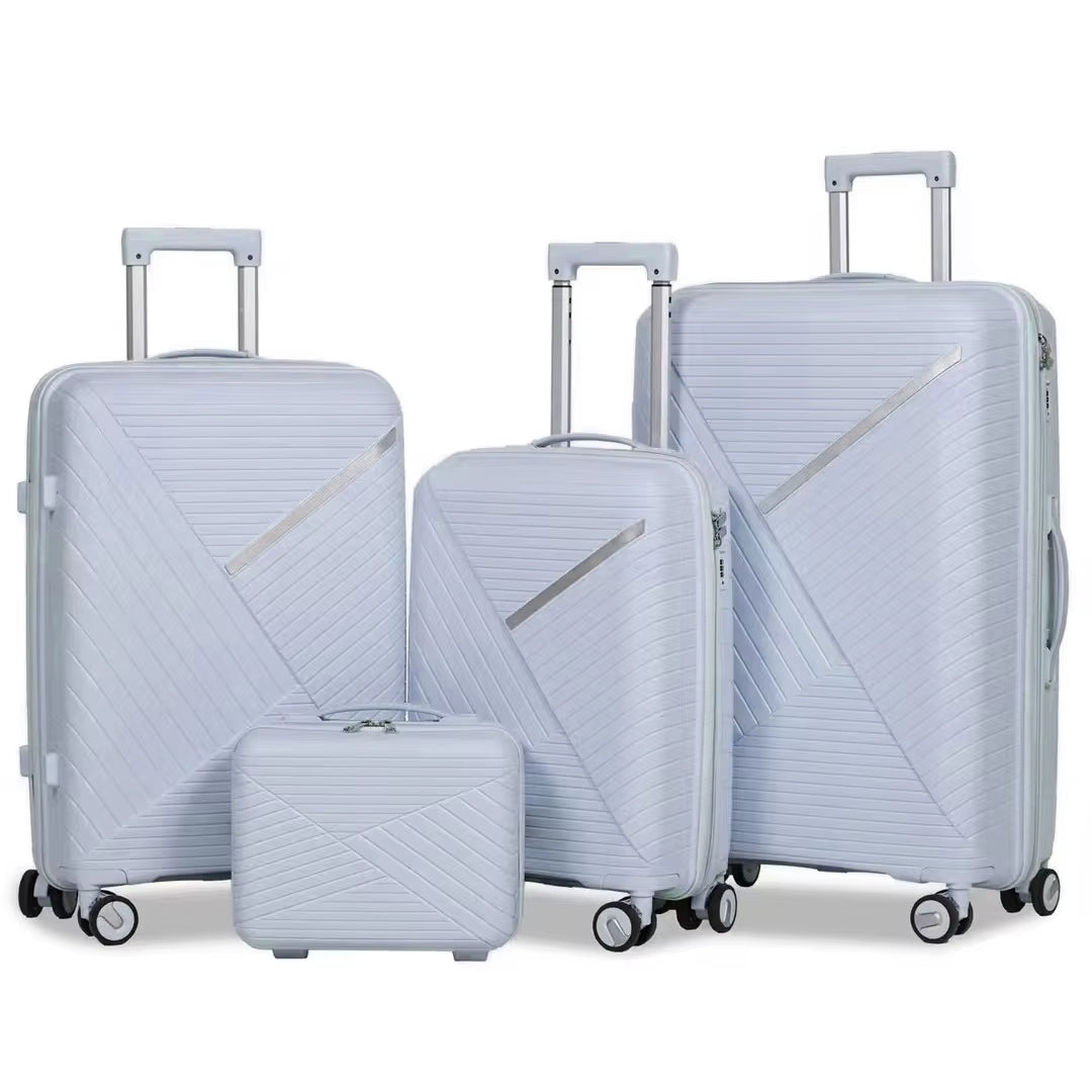 SET OF 4 GREY SILICONE LUGGAGE