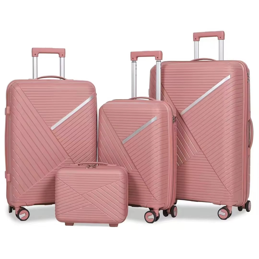 SET OF 4 ROSE SILICONE LUGGAGE