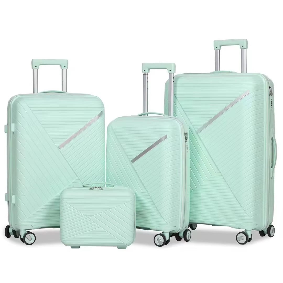 SET OF 4 SKY BLUE SILICONE LUGGAGE