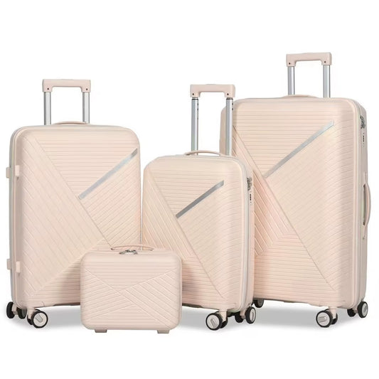 SET OF 4 LIGHT ROSE SILICONE LUGGAGE