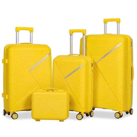 SET OF 4 YELLOW SILICONE LUGGAGE