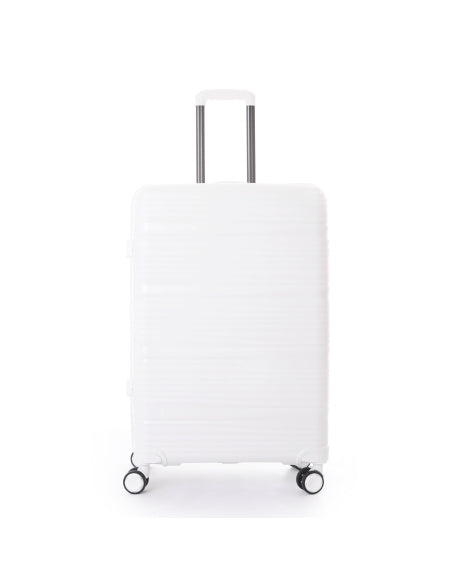 SET OF 3 WHITE SILICONE LUGGAGE (WAVE)