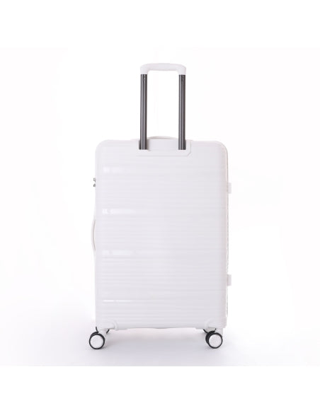 SET OF 3 WHITE SILICONE LUGGAGE (WAVE)