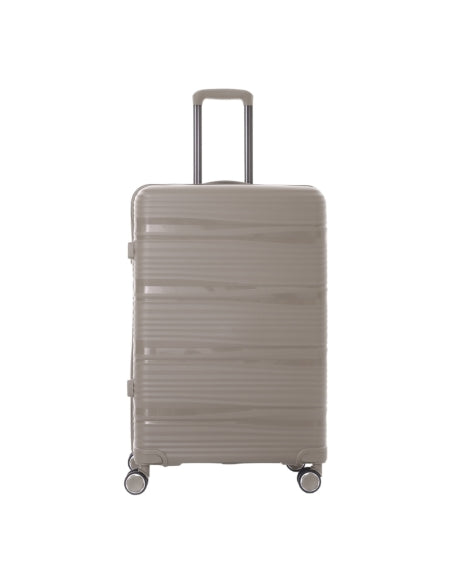 SET OF 3 BEIGE SILICONE LUGGAGE (WAVE)