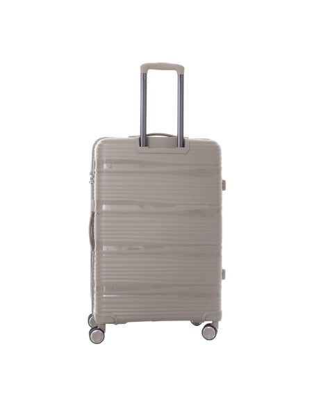 SET OF 3 BEIGE SILICONE LUGGAGE (WAVE)