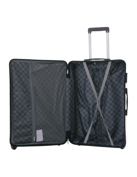 SET OF 3 BLACK SILICONE LUGGAGE (WAVE)