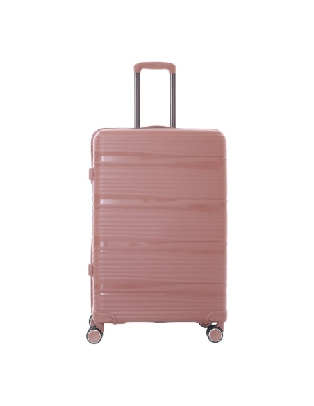 SET OF 3 ROSE GOLD SILICONE LUGGAGE (WAVE)