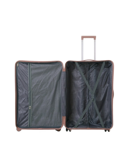 SET OF 3 ROSE GOLD SILICONE LUGGAGE (WAVE)