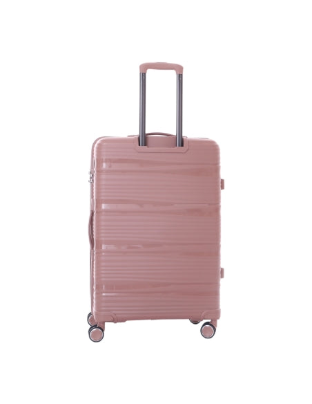 SET OF 3 ROSE GOLD SILICONE LUGGAGE (WAVE)